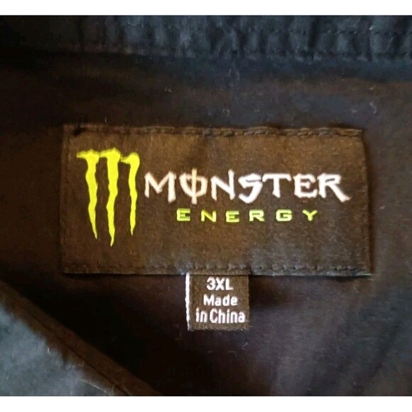 Monster Energy Black Button Down Promotional Logo Shirt Mens 3XL - Picture 3 of 7